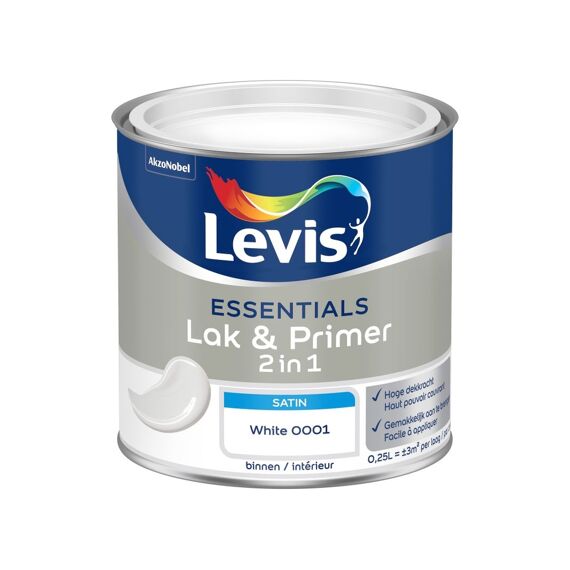 Levis Verf Essentials Lak & Primer White 250 Ml