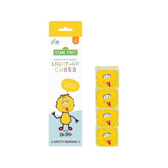 Glo Pals Light Up Cubes Sesamstraat Bigbird 4St