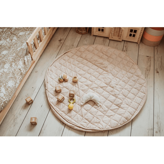 Play And Go 2 In 1 Speelmat Organic Stripes Brown