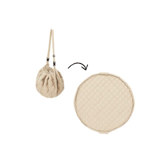 Play And Go 2 In 1 Speelmat Organic Stripes Brown
