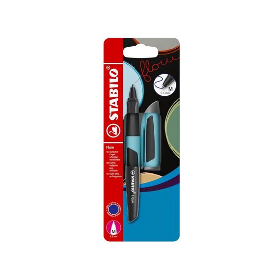 Stabilo Flow Ballpoint Balpen Purist Blue Met 1 Navulling Op Blister