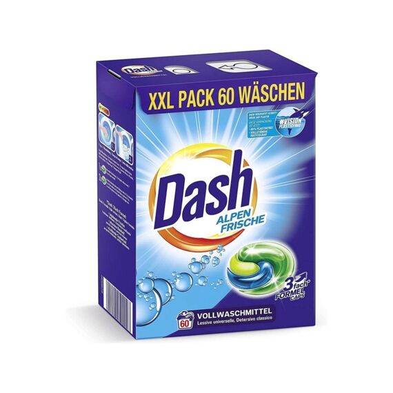 Dash Wasmiddel Tabs 3-In-1 Pods Alpenfris 60 Scoops