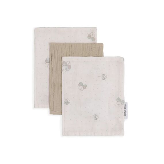 Baby's Only Tender Washandje Beige/Clover 3 Pack