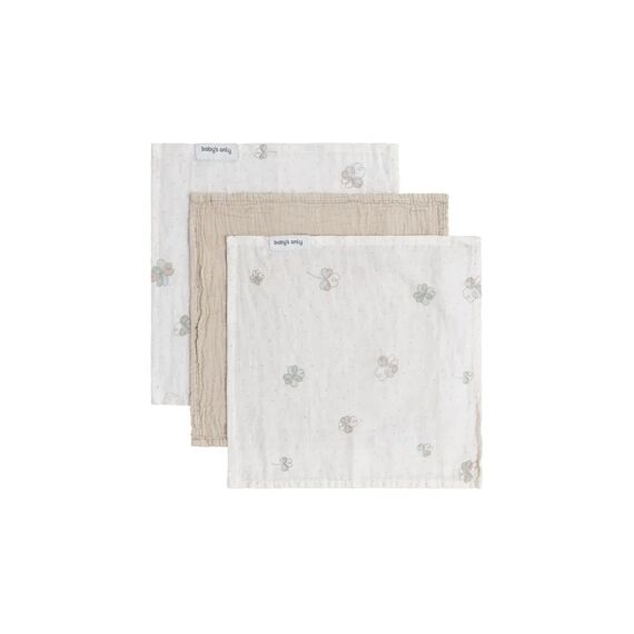 Baby's Only Tender Monddoekje Beige/Clover 30X30Cm 3 Pack