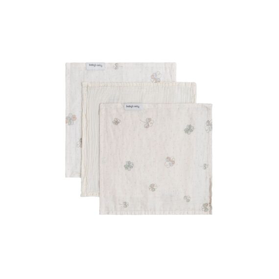 Baby's Only Tender Monddoekje Linen/Clover 30X30Cm 3 Pack