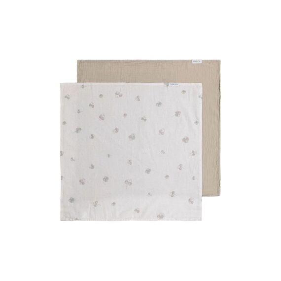 Baby's Only Tender Hydrofiele Doek Beige/Clover 65X65Cm 2 Pack