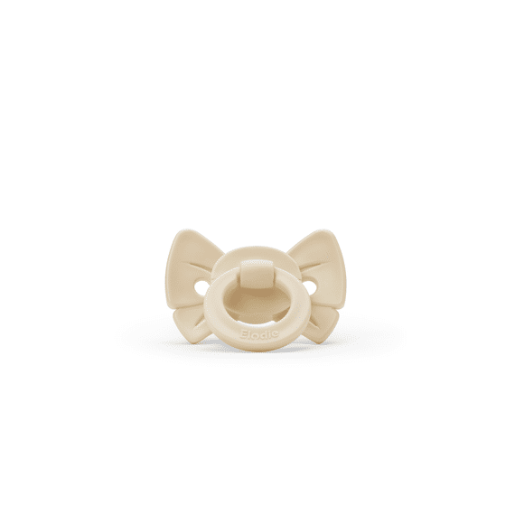 Elodie Details Binky Bow 3m+ Silicone Oat White