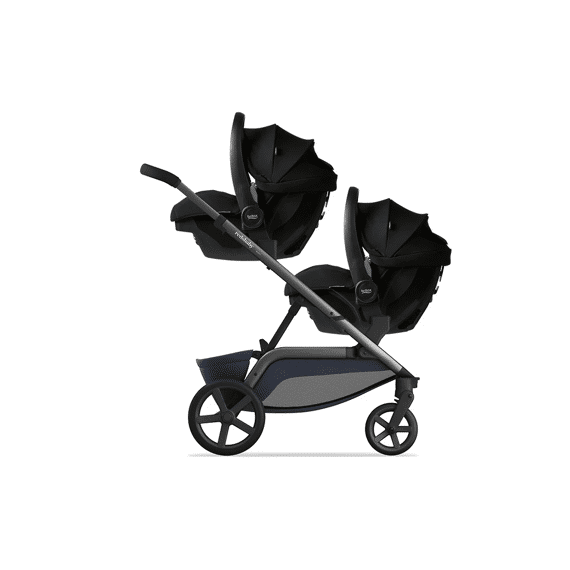 Redsbaby Nuvo Wandelwagen Dubbel (1x Draagmand + 2x Zitting) Zwart