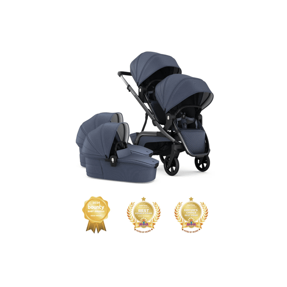 Redsbaby Nuvo Wandelwagen Twin (2x Draagmand + 2x Zitting) Blue Slate