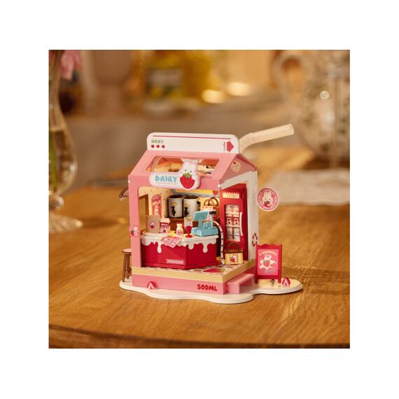 Robotime Rolife Miniatuur Bouwpakket Strawberry Milk Box