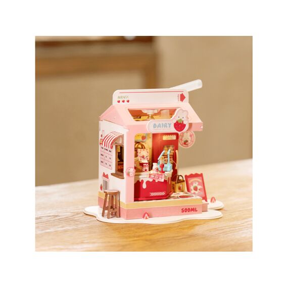 Robotime Rolife Miniatuur Bouwpakket Strawberry Milk Box