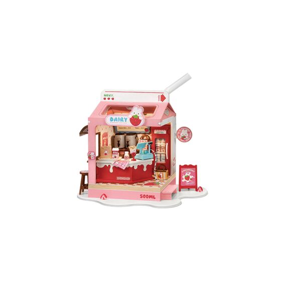 Robotime Rolife Miniatuur Bouwpakket Strawberry Milk Box