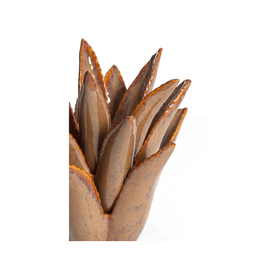 Theelichthouder Ø21x21 Cm Cactus Ceramics Brown-grey