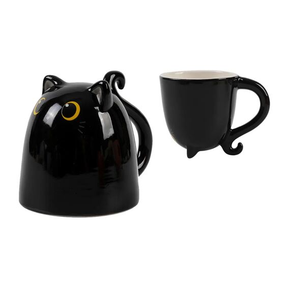 I-Total Keramische Tas Up & Down Zwarte Cat