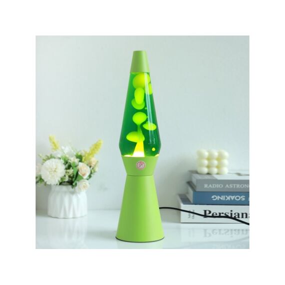 I-Total Lavalamp Met Groene Basis 36Cm Groene Vloeistof En Gele Wax