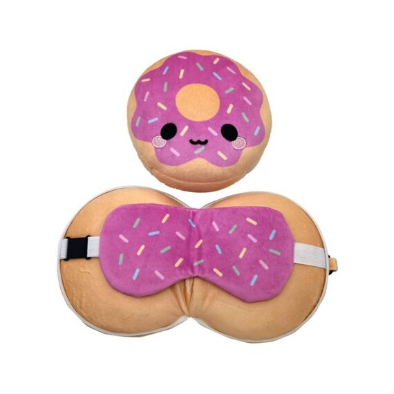 Relaxeazz Reiskussen Met Oogmasker Donut