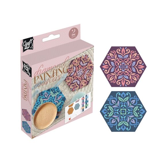 Diamond Painting Coaster Set 2 Stuks Hexagon