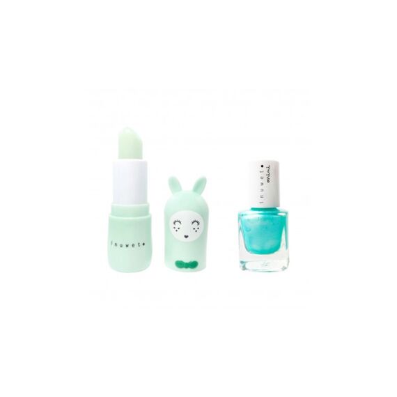 Inuwet Duo Aqua - Lip Balm Apple + Nagellak Turquoise Apple