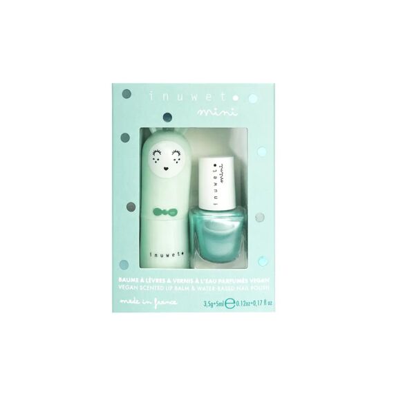 Inuwet Duo Aqua - Lip Balm Apple + Nagellak Turquoise Apple