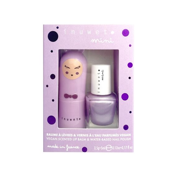 Inuwet Duo Violet - Lip Balm Marshmallow + Nagellak Violet