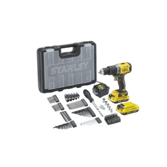 Stanley  Schroefklopboormachine 18V Brusshless Met 100 Accessoires