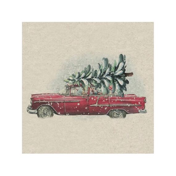 Duni Servet 33X33Cm 20 Stuks Car Xmas Tree