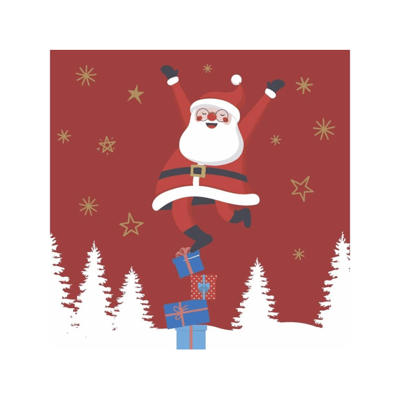 Duni Servet 33X33Cm 20 Stuks Santa Time