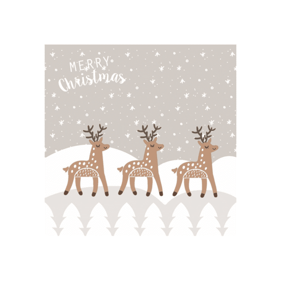 Duni Servet 33X33Cm 20 Stuks Cute Deer