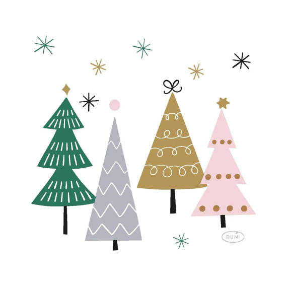 Duni Servet 24X24Cm 20 Stuks Noel Trees