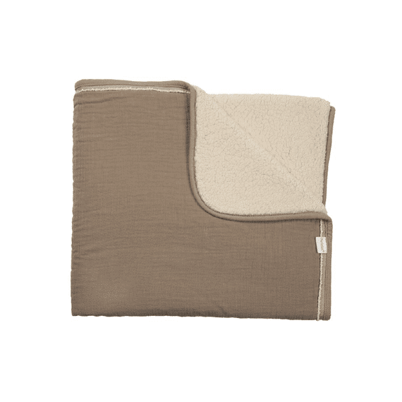 Pericles Deken Wieg Teddy Chocolate/creme 75x100cm