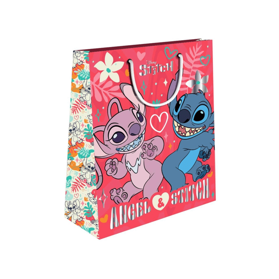 Lilo & Stitch Papieren Geschenkzakje 33X12X45 Assortiment Prijs Per Stuk - 2 Designs
