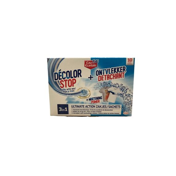 Eau Ecarlate Decolor Stop 3-In-1 En Ontvlekker Voor Witte Was 10 Zakjes
