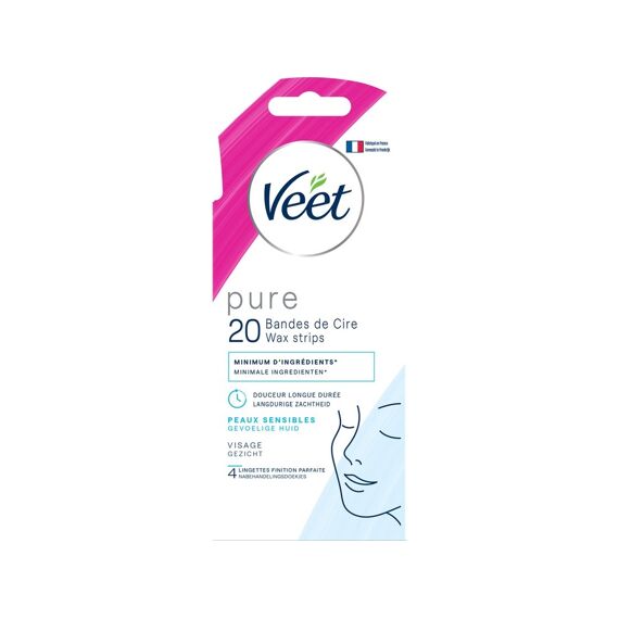 Veet Waxstrips Gezicht Hypoallergeen Koud 20St