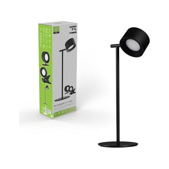 Rechargeable Table/Spot Lamp Black