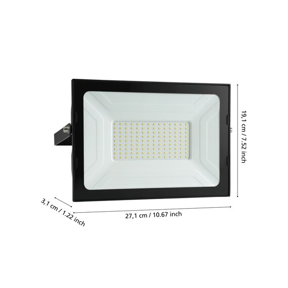 Eglo Led Straler Faedo3 100W 10000Lm Zwart