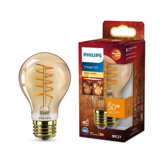 Philips Led Lamp 50W A60 E27 Amber Wgd Sp