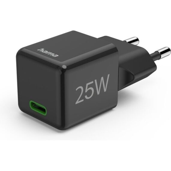 Hama Snellader Usb-C Super Mini-Oplader Pd 25W Zwart