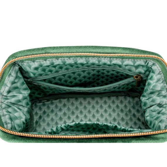 Pip Studio Cooper Toilettasje Small Velvet Quiltey Days Green 19X8.5X12Cm