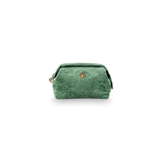 Pip Studio Cooper Toilettasje Small Velvet Quiltey Days Green 19X8.5X12Cm