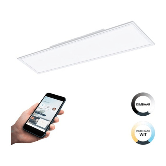 Eglo Plafondlamp Salobrena Aluminium Wit