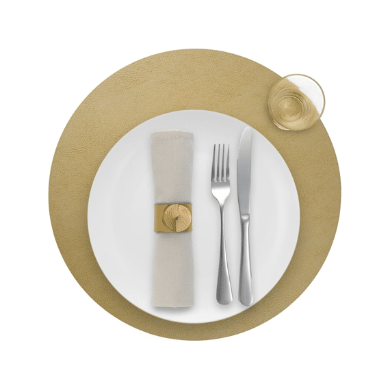 Placemat Circle Skinnatur 38cm Rond Gold
