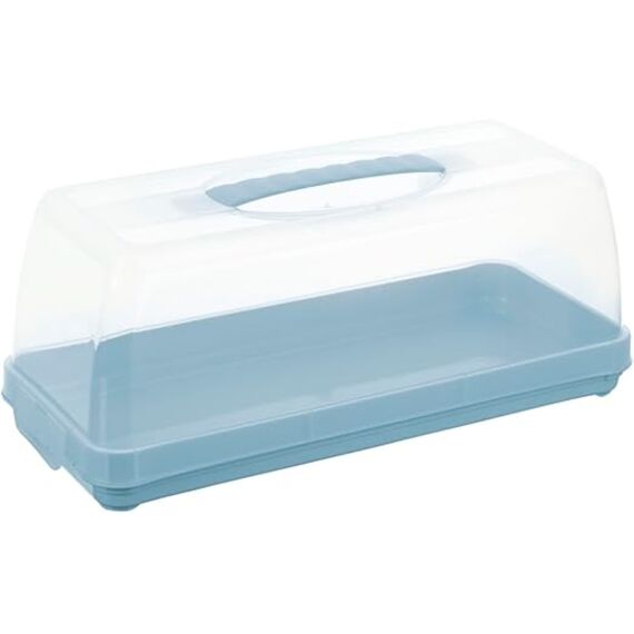 Keeeper Cake Box Rechthoekig 36X15X15Cm Alessio Tranparant Nordic Blue