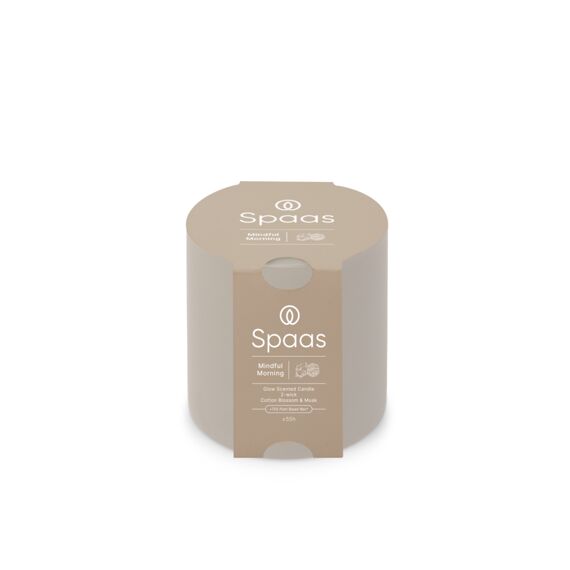 Spaas Glow Geurkaars Glas 2-Wiek - Mindful Morning - Brandduur 55 Uur
