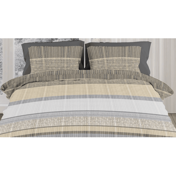 Dbo Flanel 240x200/220 Cortina Beige/grijs