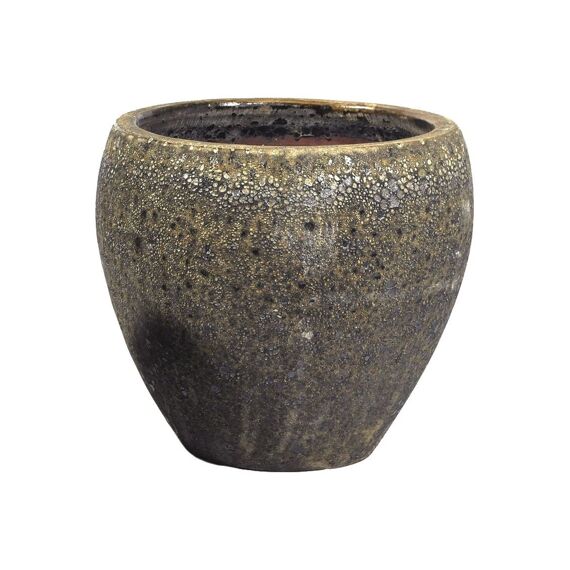 Bloempot Glazuur Belly Pot Antique Vulcano D28Xh25Cm