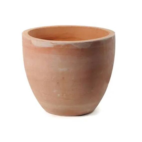 Bloempot Terracotta Whitewash Egg Pot D25Xh22Cm