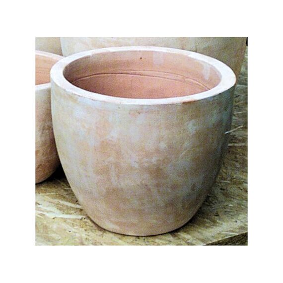 Bloempot Terracotta Whitewash Egg Pot D31Xh27Cm