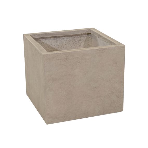 Bloempot Clayfibre Cubi Kubus Sand W23Xh23Cm