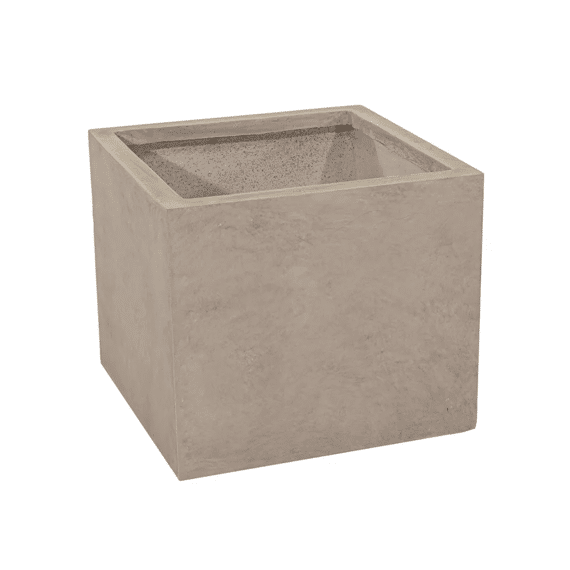 Bloempot Clayfibre Cubi Kubus Sand W28Xh28Cm