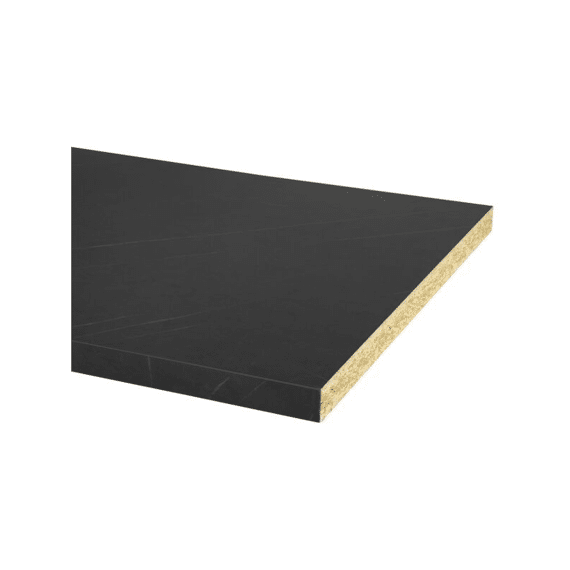 Aanrechtblad 304x64x3.8cm Zwart Marmer